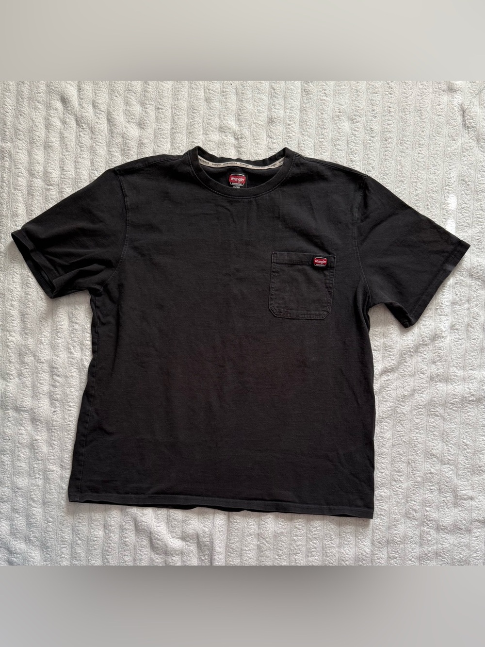 Wrangler Men's Black Pocket T-Shirt Size XL Cotton Casual Tee